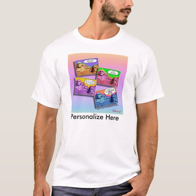 Le T-shirt des têtes de mont Rushmore (Devant)