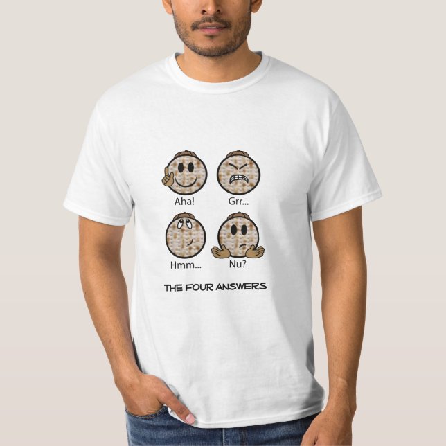 Le T-shirt des White Men "Les quatre réponses" (Devant)