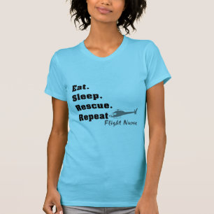 Le T-shirt d'infirmière de vol mangent la
