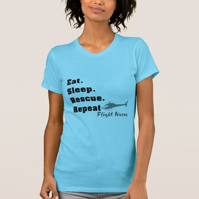 Le T-shirt d'infirmière de vol mangent la (Devant)