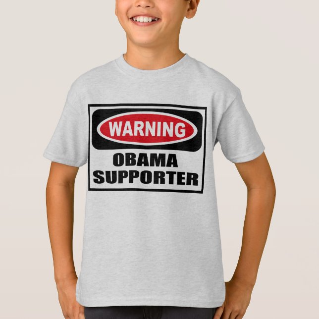 Le T-shirt d'OBAMA de l'enfant de avertissement de (Devant)