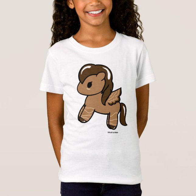 Le T-shirt Dolce des filles du chocolat Pony| et (Devant)