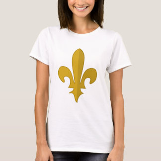 Le T-shirt d'or des femmes classiques de Fleur de