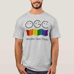 Le T-shirt d'Orlando des hommes gais gris de