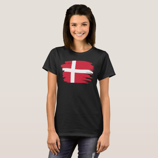 Le T-Shirt Drapeau Danois (Devant entier)