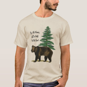 Le T-shirt drôle des hommes d'ours gris