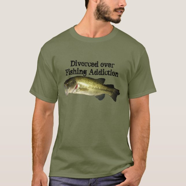 Le T-shirt drôle d'hommes de divorce de pêche (Devant)