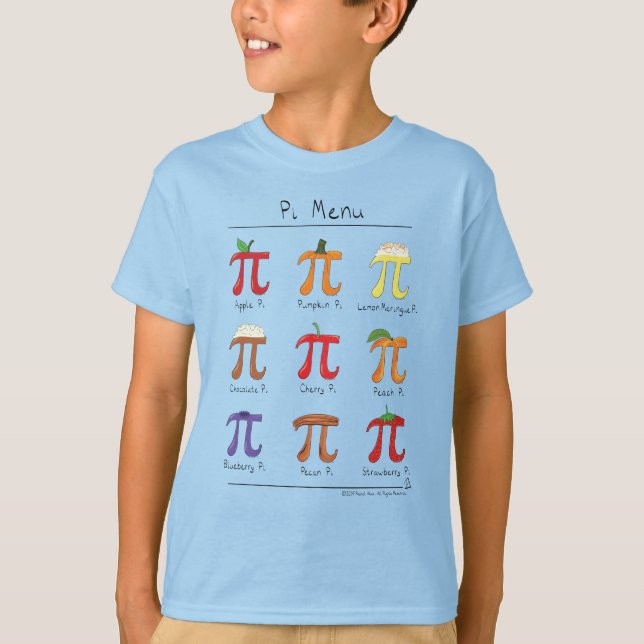 Le T-shirt du garçon des maths pi de menu de pi de (Devant)