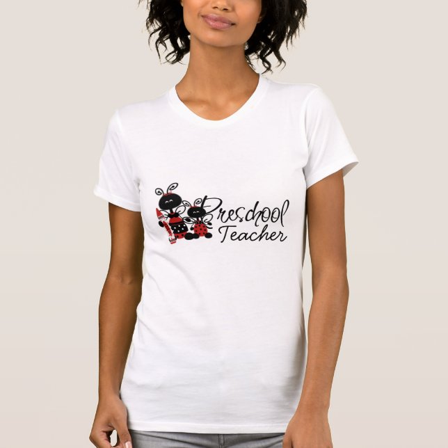 Le T-shirt du professeur préscolaire de coccinelle (Devant)