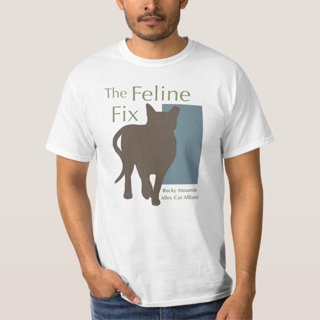 Le T-shirt félin de logo de difficulté (Devant)