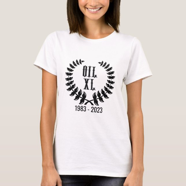 Le T-shirt féminin commémoratif du 40e anniversair (Devant)
