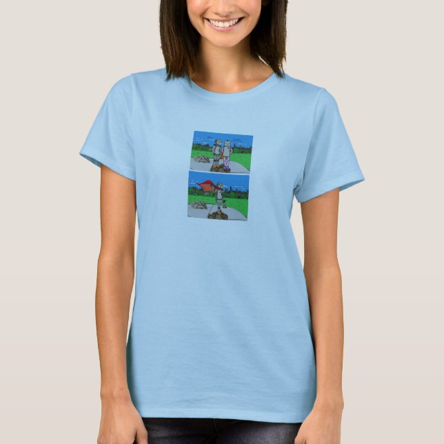 Le T-shirt féminin débutant/robot (Devant)