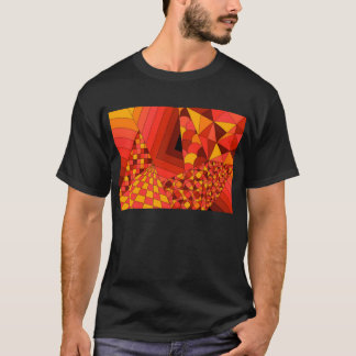 Le T-shirt foncé de base abstrait d'hommes rouges