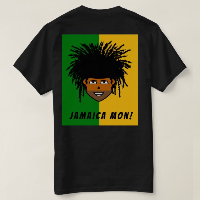 Le T-shirt foncé de base des hommes de la Jamaïque (Design dos)