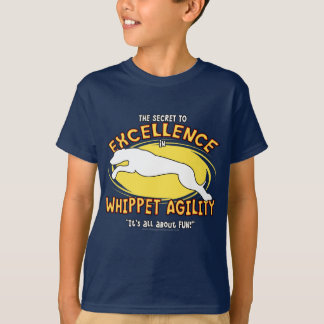 Le T-shirt foncé de l'enfant secret de whippet