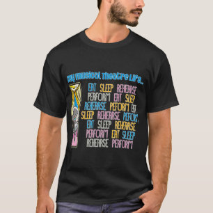 Le T-shirt foncé de mes de théâtre musical homm