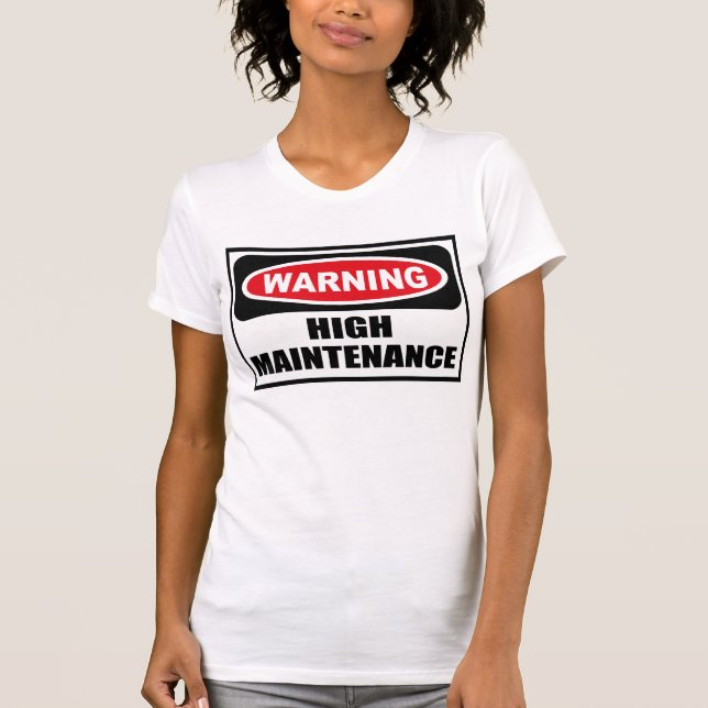 Le T-shirt foncé des femmes d'avertissement de (Devant)