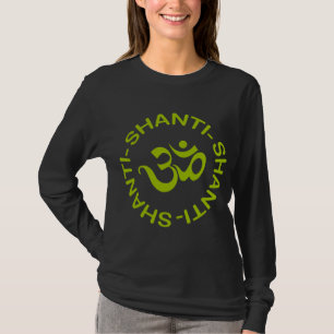 Le T-shirt foncé des femmes de l'OM Shanti Shanti
