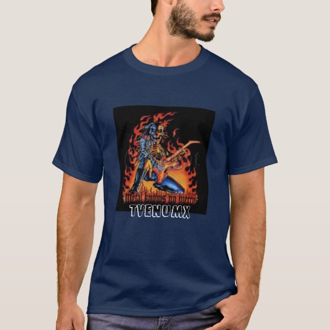 Le T-shirt foncé des hommes - customisé (Devant)