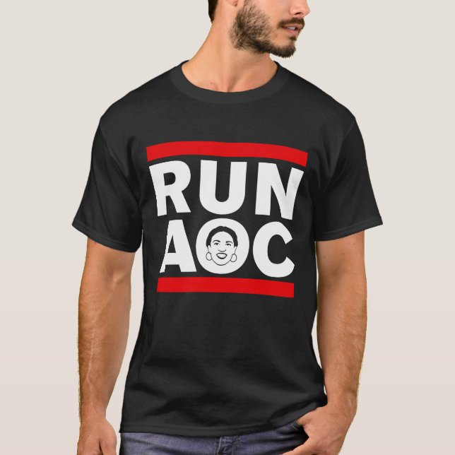Le T-shirt foncé des hommes de l'Alexandrie Ocasio (Devant)