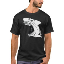 Le T-shirt foncé des hommes de requin