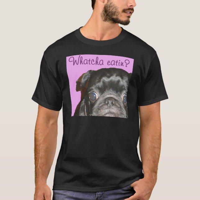 Le T-shirt foncé des hommes de Whatcha Eatin (Devant)