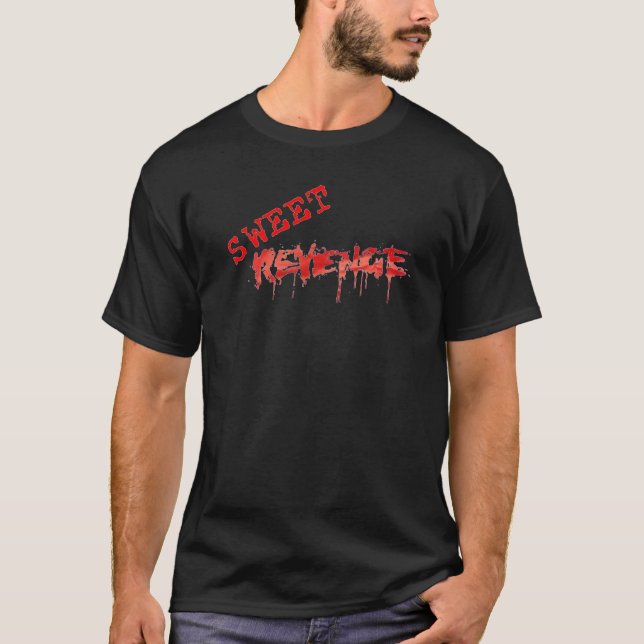 Le T-shirt foncé des hommes - vengeance jamais… - (Devant)