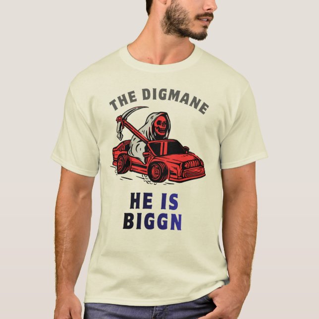 LE T-SHIRT GRAPHIQUE DIGGMAN - IL EST DRÔLE ET IMP (Devant)