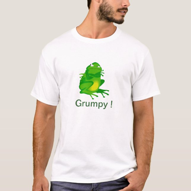 Le T-shirt grincheux d'hommes de grenouille (Devant)