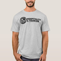Le T-shirt gris de l'hospitalité et du tourisme