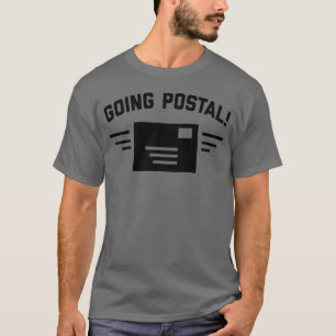 Le T-shirt gris-foncé des hommes postaux allants