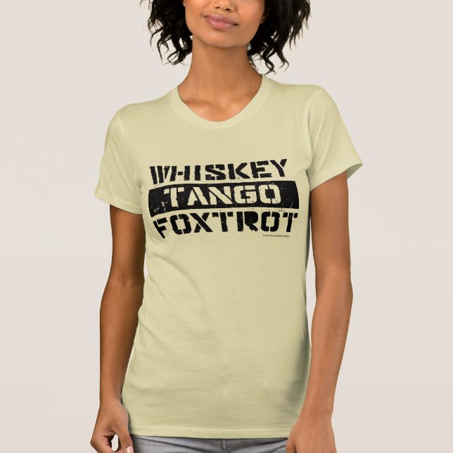 Le T-shirt grunge des femmes de regard de fox-trot (Devant)