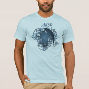 Le T-shirt grunge des hommes bleus de griffon
