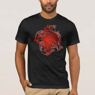 Le T-shirt grunge des hommes rouges de griffon