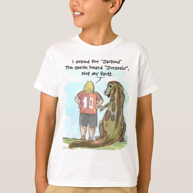Le T-shirt humoristique de Jurassic Jacked Kid - ' (Devant)