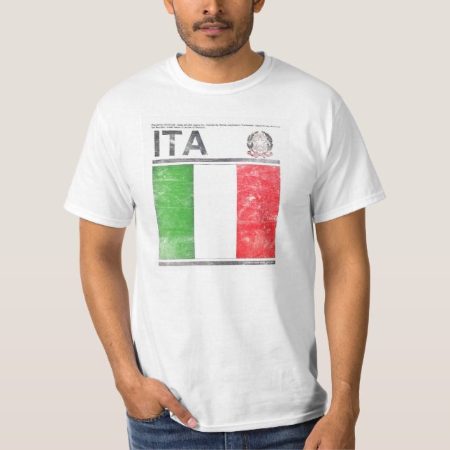 Le T-shirt "Italie " des hommes (Devant)