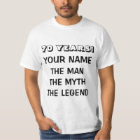 Le t-shirt légende mythe homme pour les 70 ans hom