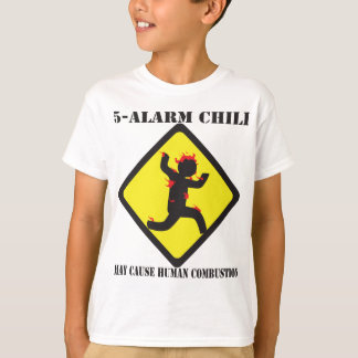 Le T-shirt léger de 5 d'alarme enfants de piment