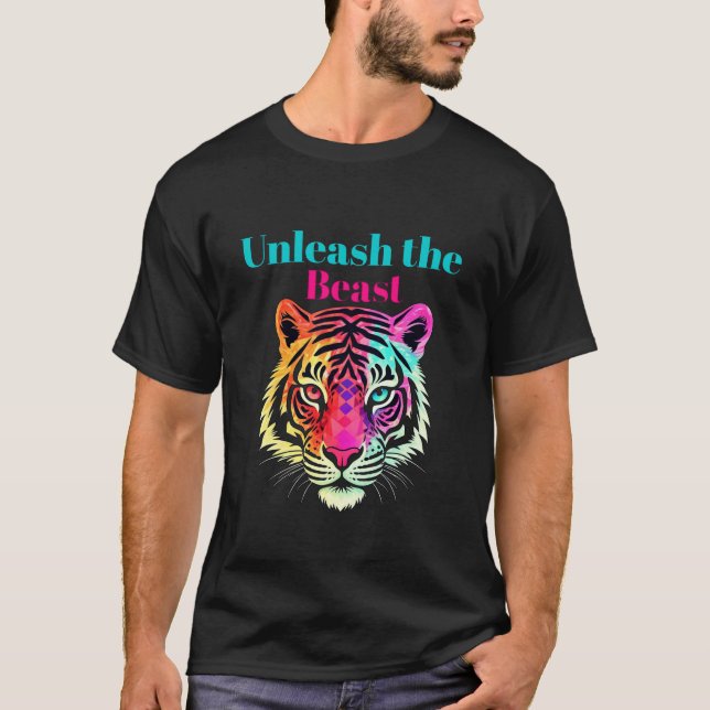 Le T-Shirt Léopard De Tigre De Reste Sauvage Conce (Devant)