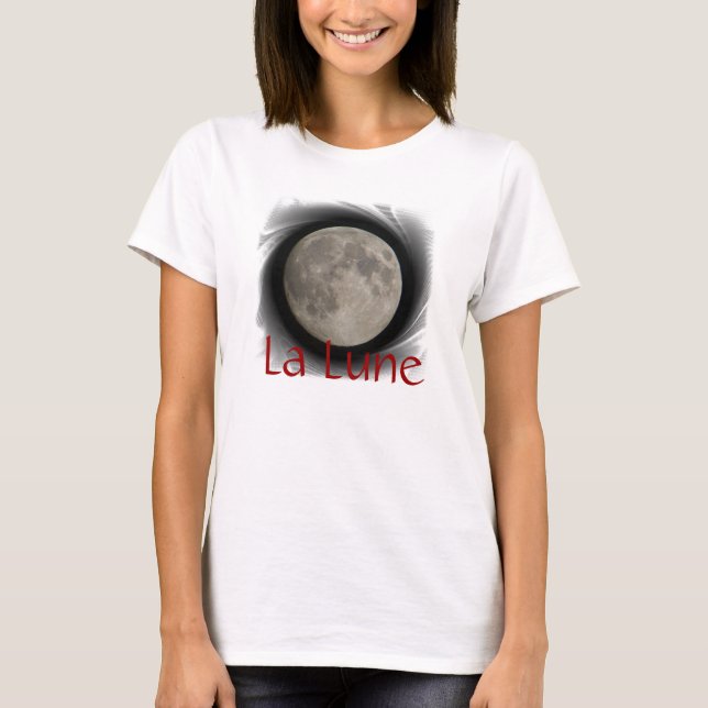 Le T-Shirt Lune, la luna, la lune, the moon (Devant)