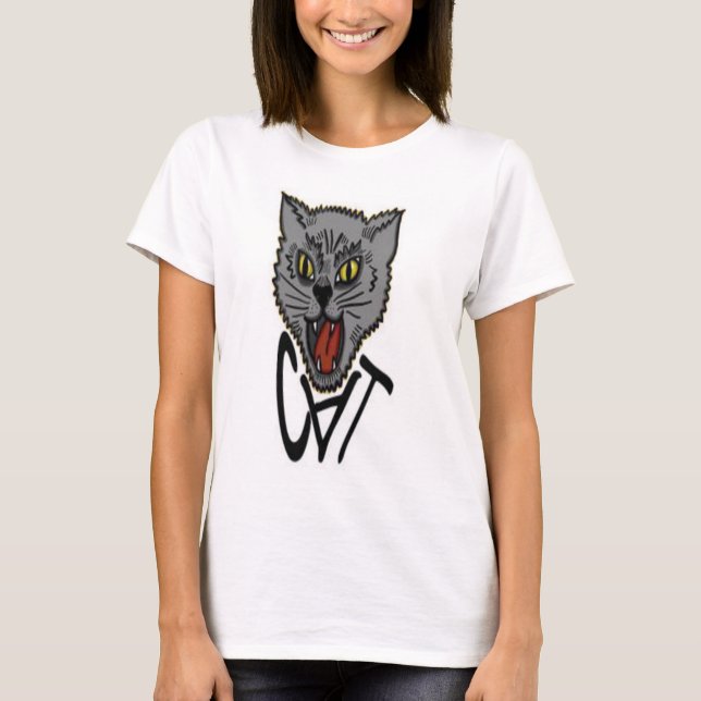 Le T-shirt mauvais de chat (Devant)