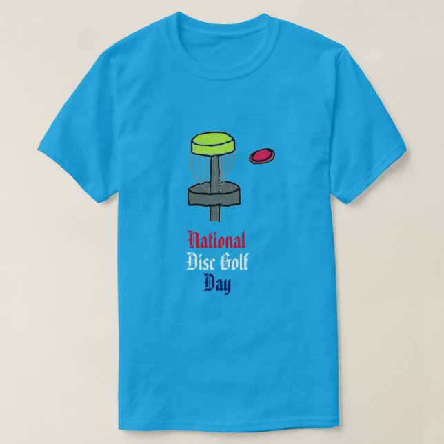 Le T-shirt national de jour de golf de disque (Design devant)