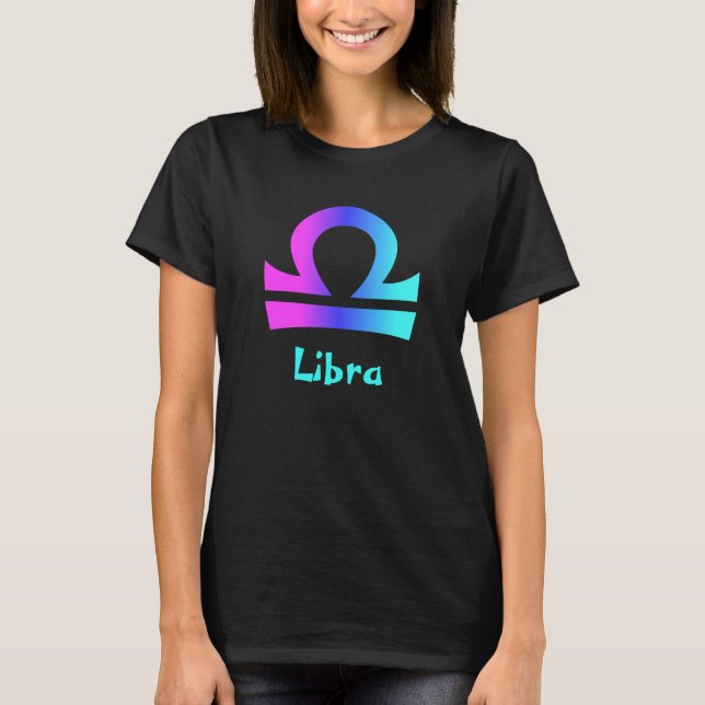 Le T-shirt noir des femmes de Balance (Devant)