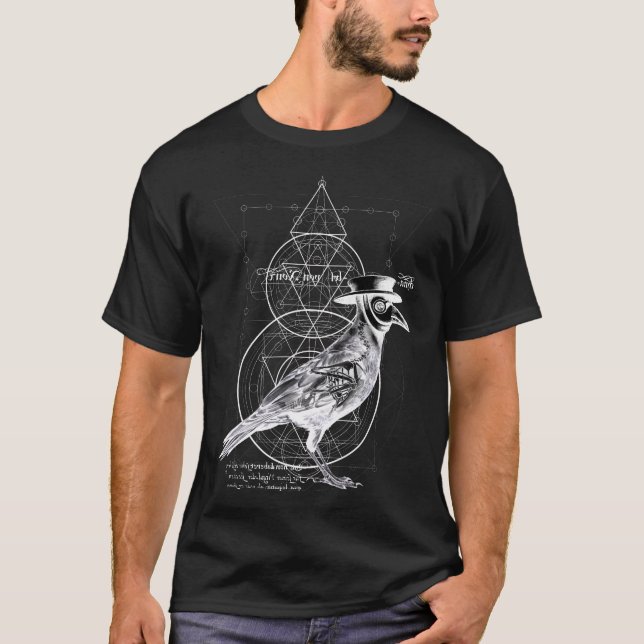 Le T-shirt noir du corbeau (Devant)