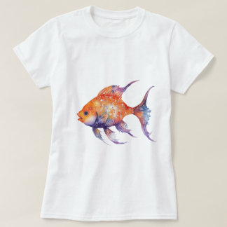 Le T-Shirt Poisson Rouge Très Inquiet