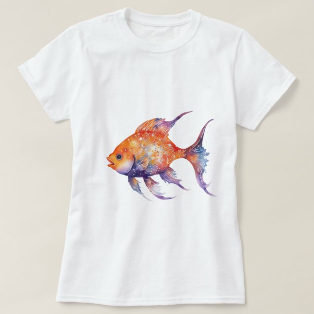 Le T-Shirt Poisson Rouge Très Inquiet (Design devant)
