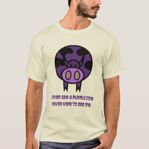 Le T-shirt pourpre d'hommes de vache