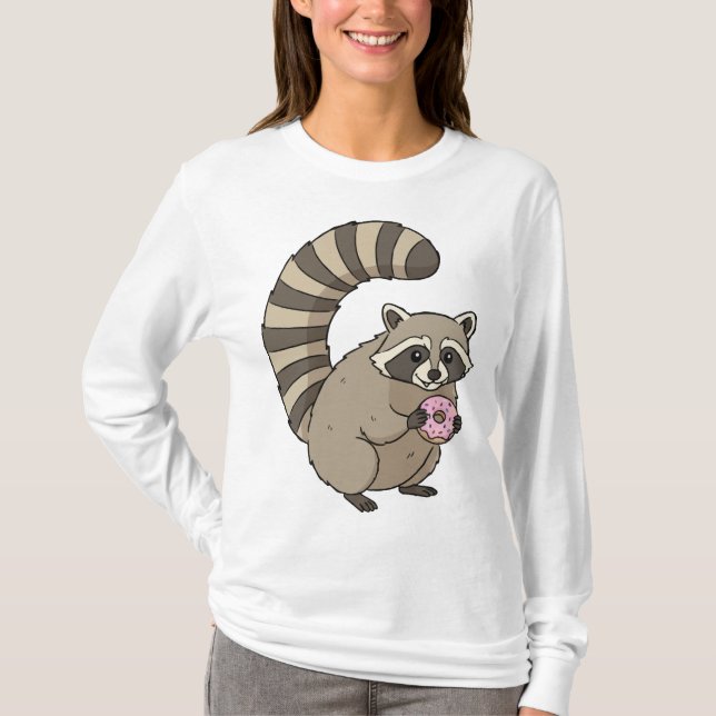 Le T-shirt Raccoon Donut Thief (Devant)