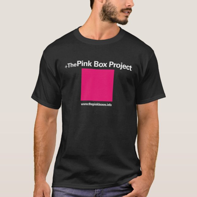 Le T-shirt rose de projet de boîte (Devant)