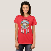Le T-shirt ROUGE des femmes de tribu de Lipan